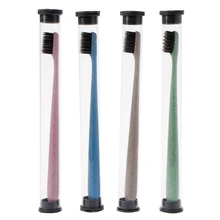 2* бамбуковый уголь пшеничная соломенная щетина мягкая зубная щетка очиститель для зубов щетка Pro Новинка