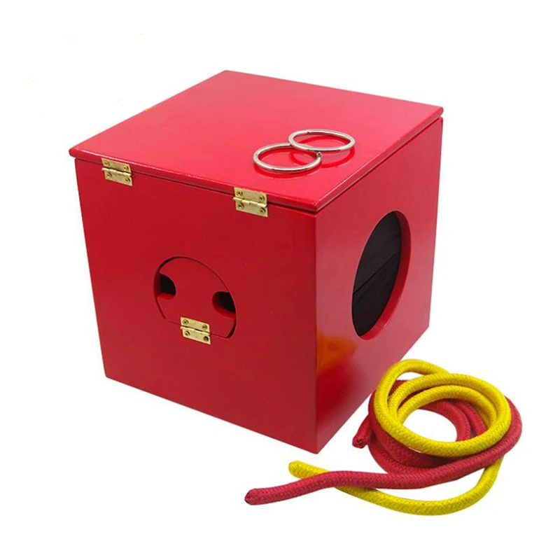 

Linked Ropes Box Stage Magic Tricks Props Toys Professional Magician