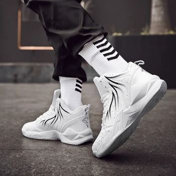 

Men' Basketball Sneakers High Top Men Sport Shoes Cushioning Man Trainers Athletic Shoes Fashion Design Gym Sneakers for Men New