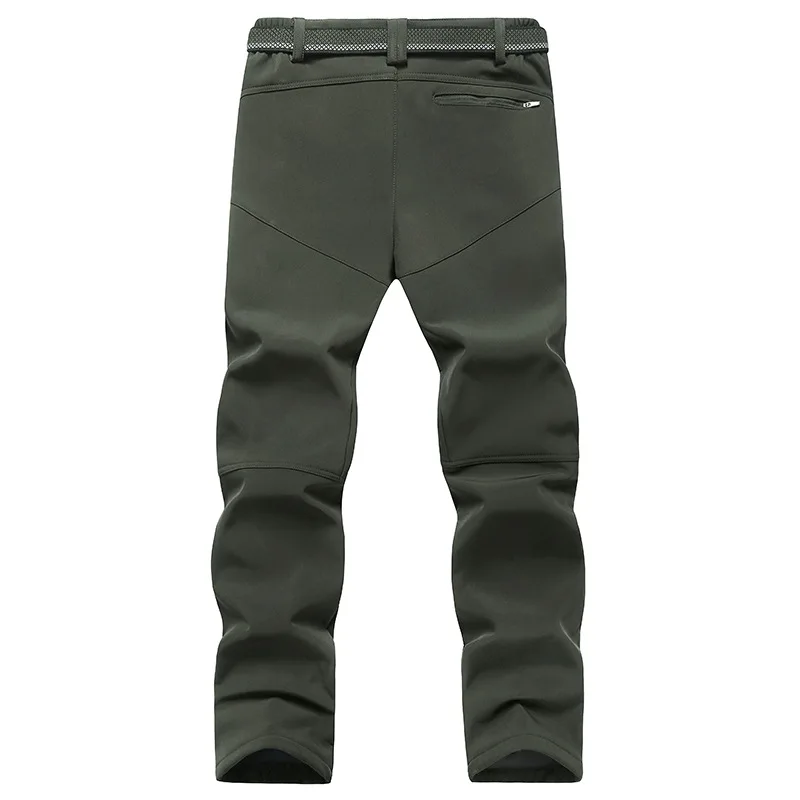 Большие размеры 9XL мужские брюки Новое поступление Осенние флисовые быстросохнущие брюки зимние дышащие термо водонепроницаемые брюки армейский зеленый