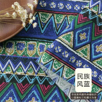 

3PCS Dropshipping Colorful Wave Strip Linen Fabric Home Textile Multi-Color DIY Sewing Fabric For Doll Clothes Bags