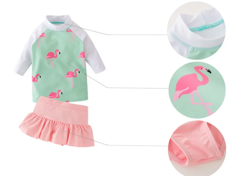 Летние комплекты для маленьких девочек, Лебеди, 3 предмета, купальный костюм для младенцев, для малышей, для детей, спа, пляжная одежда для купания 10 компл./лот