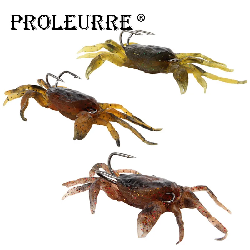 Proleurre 1 قطع الاصطناعي السلطعون إغراء الطعم 3D محاكاة متعدد الألوان لينة علف الاسماك مع هوك الصيد السحر الشتاء لصيد الأسماك Proleurre 1 قطع الاصطناعي السلطعون إغراء الطعم 3D محاكاة متعدد الألوان لينة علف الاسماك مع هوك الصيد السحر الشتاء لصيد الأسماك