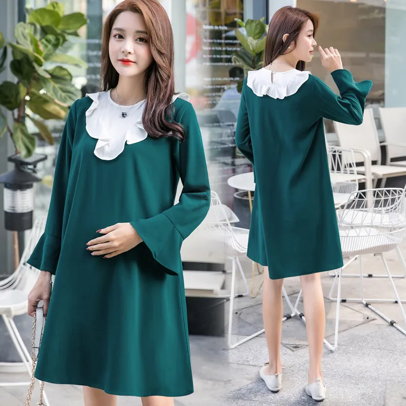 

Arrive Cotton Pregnant Woman Dress Summer 2019 Large Size Loose Maternity Dress Ladies Clothes for Pregnant Woman