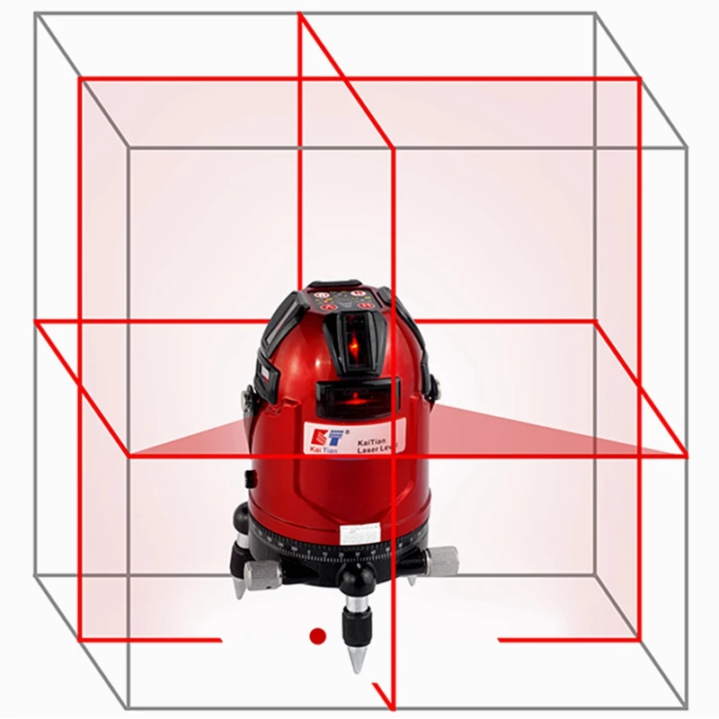 KaiTian Rotary Laser Level Cross 8 Lines Livella Laser Autolivellante a 360 Self-Leveling 635nM EU Laser x Beam Line Level Tools KaiTian Rotary Laser Level Cross 8 Lines Livella Laser Autolivellante a 360 Self-Leveling 635nM EU Laser x Beam Line Level Tools