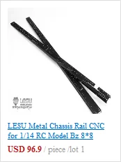 LESU CNC шасси рельс 1/14 RC MAN TGX 26 540 R470 4*2 трактор Sca грузовик модель TH02381