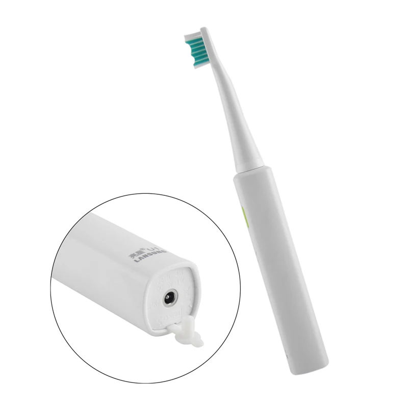 USB зарядка LANSUNG ультра звуковая электрическая зубная щетка перезаряжаемая зубная щетка с 4 сменными головками U1 щетка с таймером