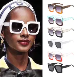 Квадратные Солнцезащитные очки Для женщин Винтаж негабаритных Для женщин Для мужчин Винтаж ретро большой кадр очки солнцезащитные очки