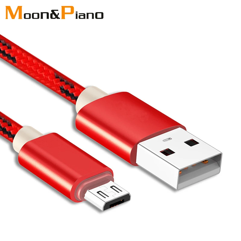 

Micro USB Cable 1m 2.1A Nylon Fast Charge USB Data Cable for Android Mobile Phone USB Charging Cord Nylon Wire