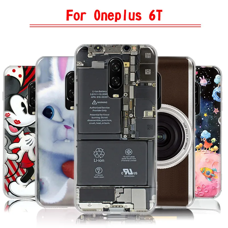 

Phone Case For Oneplus 6T 1+6T Fashion Cute Cartoon Painting Soft TPU For Oneplus 6 One Plus 6 6T Phone Protective Fundas Bags