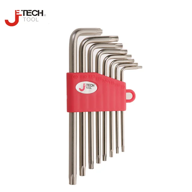 Jetech 8Pièces Clé étoile à bras long - Torx T9, T10, T15, T20, T25, T27,  T30, T40