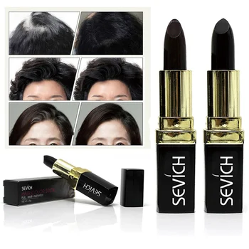 

Natural Plant Black Color Brown Color Hair Dye 4.5g Lipstick Shape Anti Sweat Waterproof Disposable Hair Dye Long-Lasting TSLM1