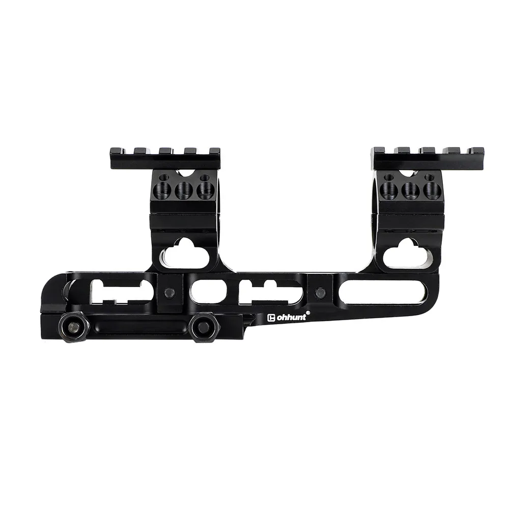 ohhunt Bi-direction 25.4mm 30mm Offset Adjustable Mount Hunting Rifle Scopes Rings with Bubble Level Top Picatinny Weaver Rail (3)