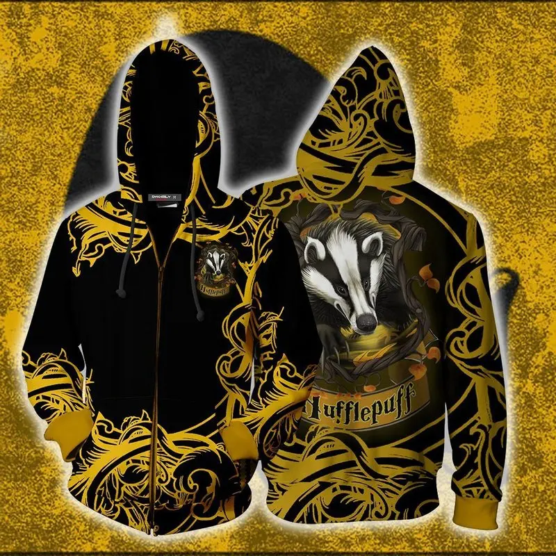 Wizardry 3D Printed Hoodie with Pocket Ravenclaw Gryffindor for Adult Unisex Sweatshirt Costume Casual Hoodies Men Clothes