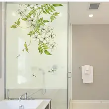 Акварельные цветочные со стеклом стикер балкон окно подоконник спальня свет непрозрачные для ванной гостиной стеклянная пленка для ванной комнаты-114