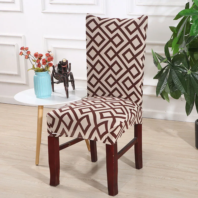 

Kitchen Chair Cover Stretch Seat Cover housse de chaise Blue Universal Slipcover Chair Covers Slip Spandex Chair Cover Dining 1P