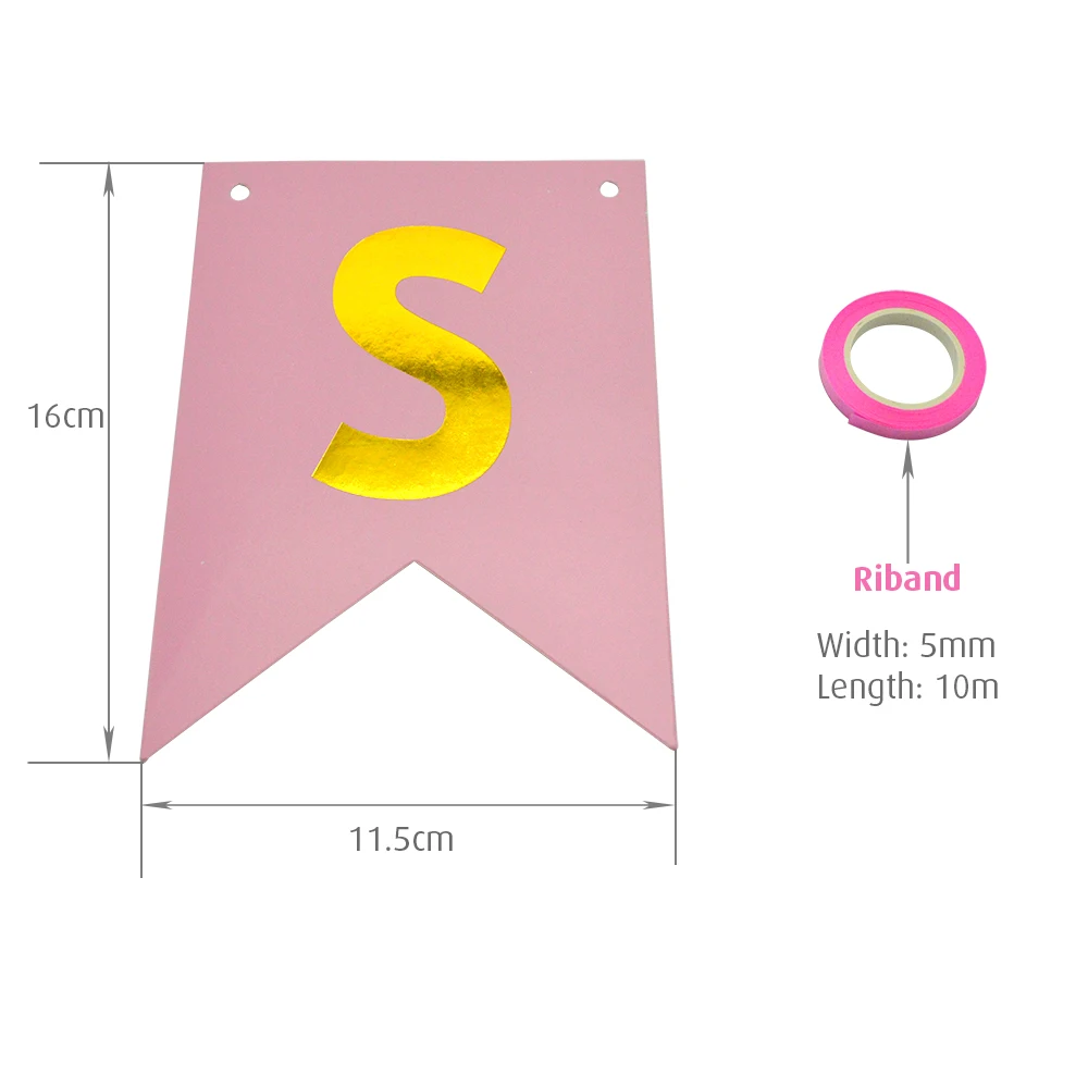 Baby Shower Banner size pink