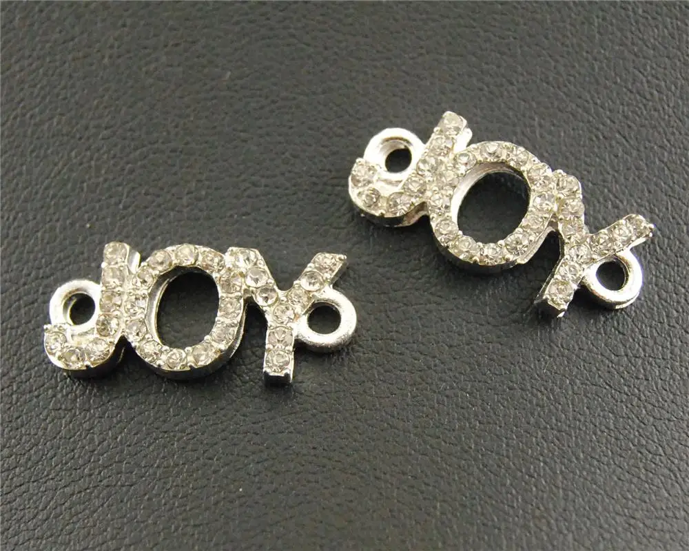10 шт посеребренный соединитель Joy Charm DIY металлический браслет ожерелье ювелирные