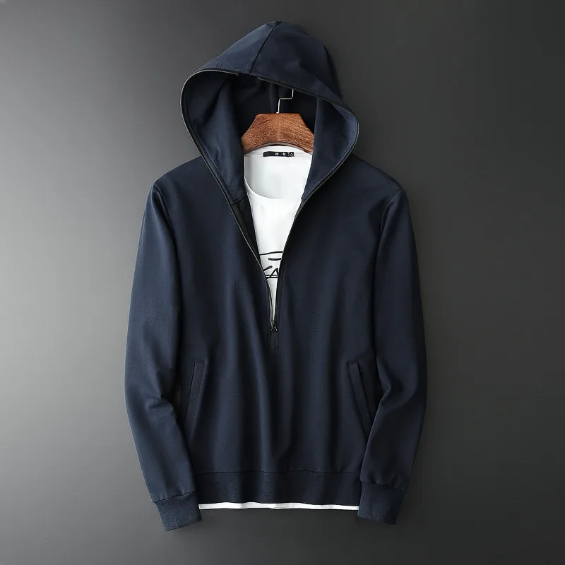 

Minglu Spring Autumn New Classic Zipper Hooded Jacket For Men Hight Quality Slim Simple Thin Casual Men's Jackets Coat M-4XL