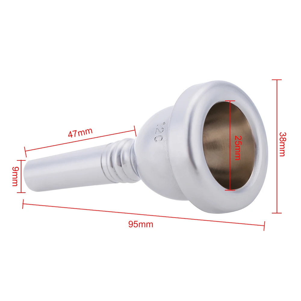 12C 6.5AL никелированная медь альт мундштук для тромбона маленький хвостовик стильный и прочный