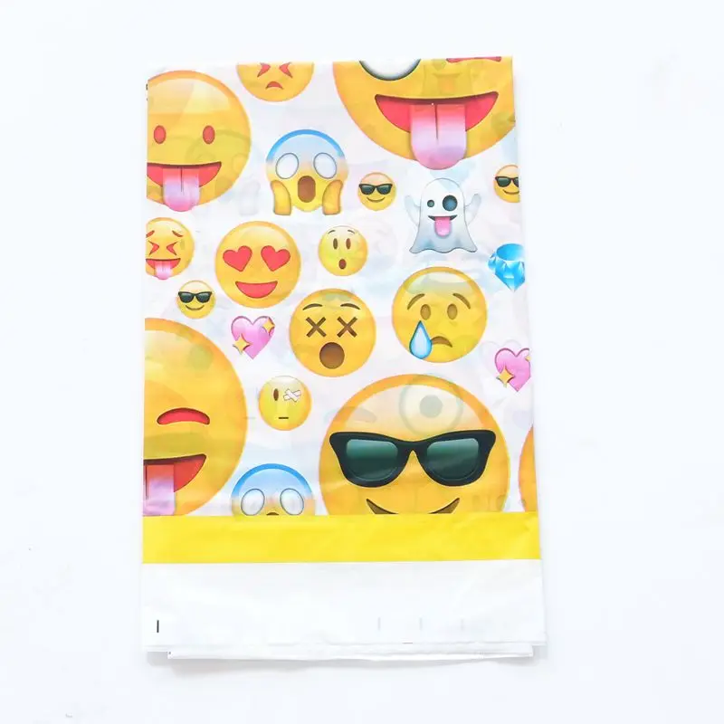

108*180cm Emoji Cartoon Plastic Table Cloth Cover Party Decoration for Kids Birthday Party Decoration Supplies