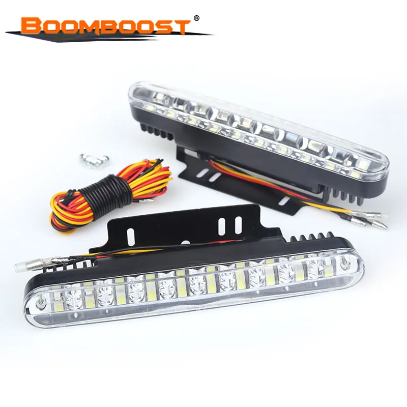 

2PCS 12W Universal With Turn Signal Lights External Lamps Car Daytime Running Light DRL Daylight Day Running Lights 2X30 LED