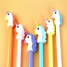 Мультфильм много цветов Единорог школьная гелевая ручка авторучка ручка для офиса