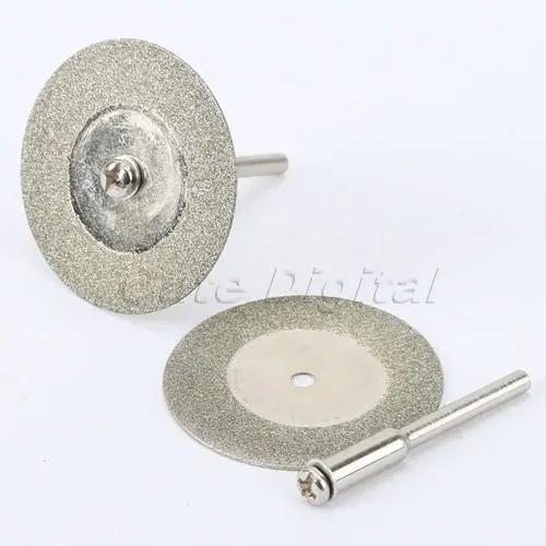 10 Dischi Diamantati Da Taglio 35mm - Per Vetro, Ceramica, Marmo - Con Mandrino Per Utensili Rotanti - Foto 2