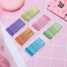 14 шт./компл. слово, заколка Карамельный цвет челка клип макароны цветные клипсы для взрослых сломанный Заколки для волос G0418