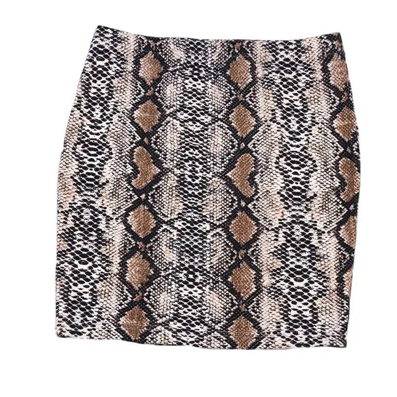 snakeskin bodycon skirt
