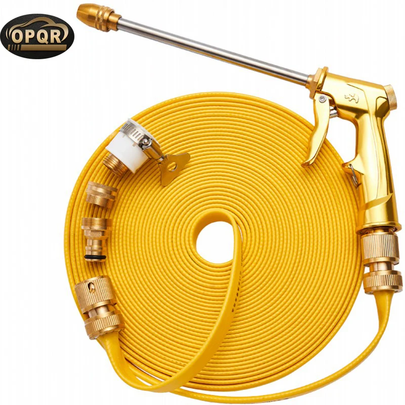 Tanie OPQR myjnia samochodowa wysokociśnieniowa myjnia bezdotykowa podlewanie trawnik ogród metal mosiądz dysza ogród długi pręt