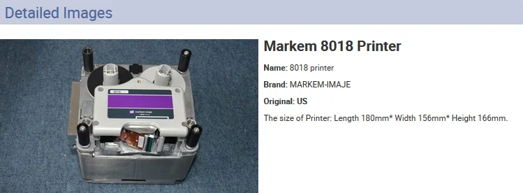 Markem-imaje 8018 левосторонний принтер для кодировочной машины