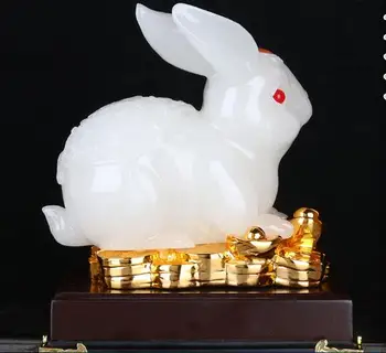 

19cm Resin Zodiac rabbit living room home decoration crafts gift ornaments