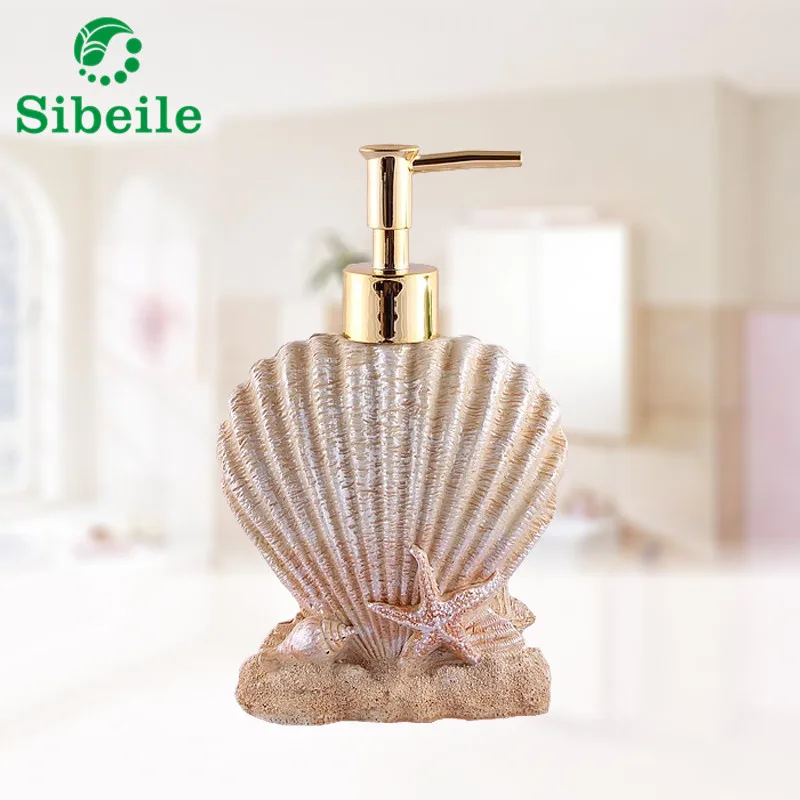 SBLE 300ML Pump Flowers Pastoral Soap Dispenser Beautiful Resin Bottle