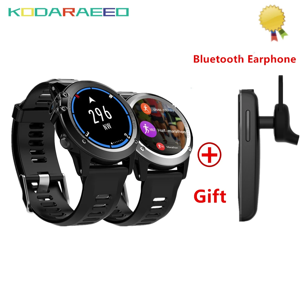 Kodaraeeo H1 Смарт-часы Android 4 Водонепроницаемый 1 39 &quotMTK6572 BT 0 3g Wi-Fi gps SIM для iPhone Smartwatch Для
