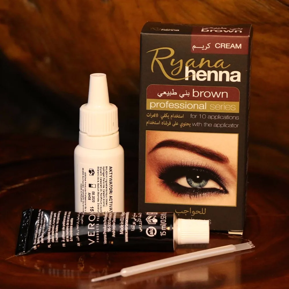 Ryana хна натуральный бровей подводка для глаз ТИНТ набор коричневый черный доступны профессиональный крем для ресниц легко краска