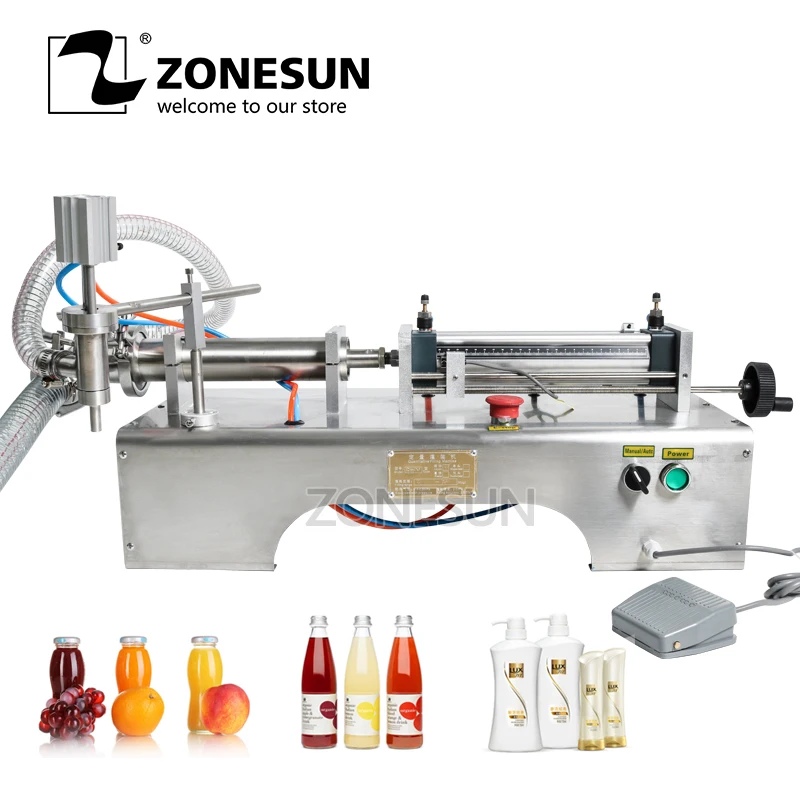 ZONESUN 1000-5000 мл пневматический непрерывный e-liquid вода молоко масло пиво, сок парфюмерный напиток большая бутылочка разливочная машина