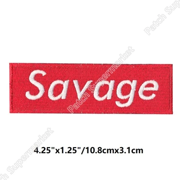 

Savage DIY Embroidered iron on patch for clothing Applique funny biker slogan motorcycle MC biker emo punk rockabilly