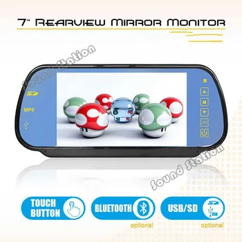 

7 inch Color Retrovisor LCD Car RCA Monitor Rear View Mirror Parking Mirror Monitor / Auto Screen Rearview AV Espelho Monitor
