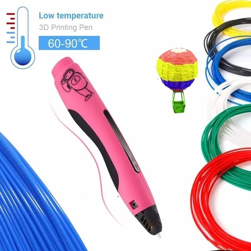 

Children 3D Drawing Pen AS Birthday Gift Explore Intelligence 3D Printing Pens Support Low Temperature PCL Filament 1.75mm