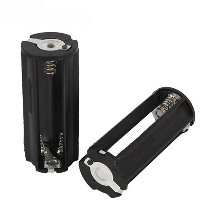 1 Pcs Black Cylindrical 3 AAA Plastic Battery Holder Adapter Case Box Flashlight Lampin Battery