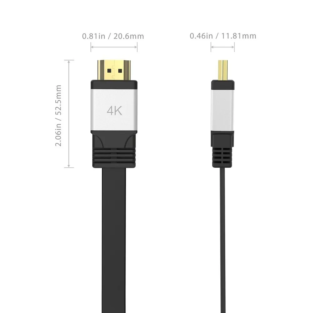 ICZI 1 м HDMI к кабель плоский удлинитель поддерживает 3D 4 60 Гц для ПК ноутбука PS4 STB HDTV