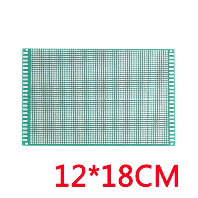 Двухсторонний Прототип Pcb Универсальный макет печатная плата для Arduino 2,54 мм Стекловолокно 9X15 10X10 10X15 10X22 см - Цвет: 12x18cm