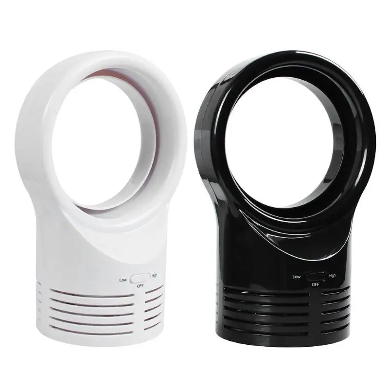 Sin hoja pequeño ventilador redondo escritorio creativo sin hojas de aire del ventilador de refrigeración ventilador enfriador de aire purificador de aire blanco mini ventilador