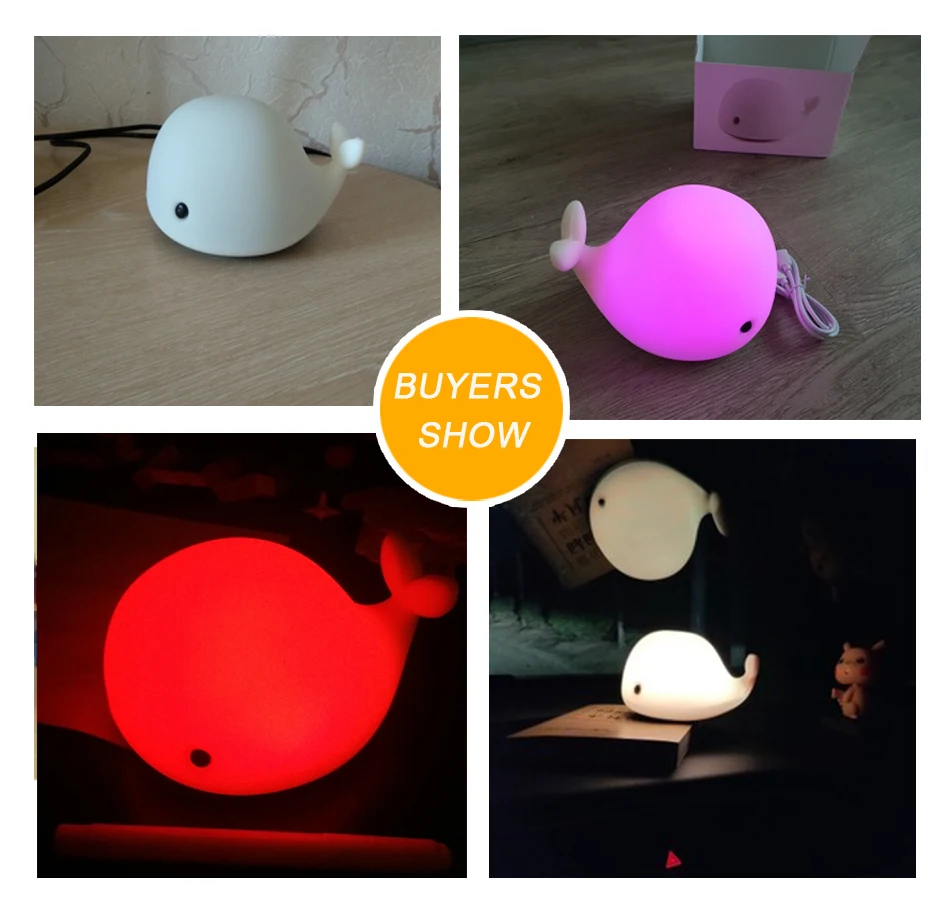 MUMENG светодиодный Ночной светильник движения Сенсор для USB с милыми китами, Перезаряжаемые детский Ночной светильник игрушка светильник s силиконовый предохранительный Дельфин