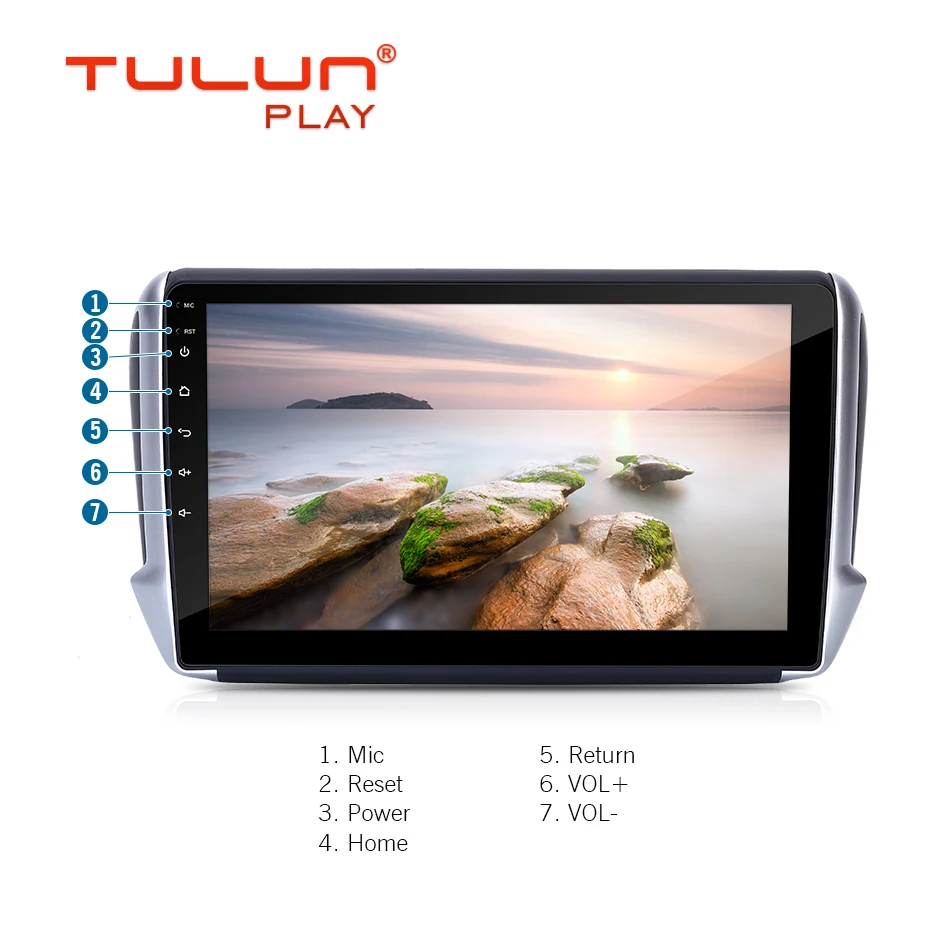 Sale 10.1" Android 8.1 Car Multimedia Player GPS for Peugeot 2008 208 2013 2014-2016 radio stereo navigation Peugeot10TKF22L 2