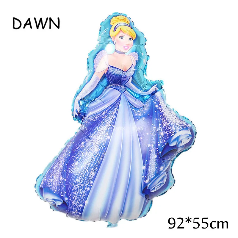 93*55 см большие Белль Золушка Белоснежка Принцесса Эльза фольгированные шары для детского дня рождения украшения гелиевые шары детский подарок - Цвет: Cinderella