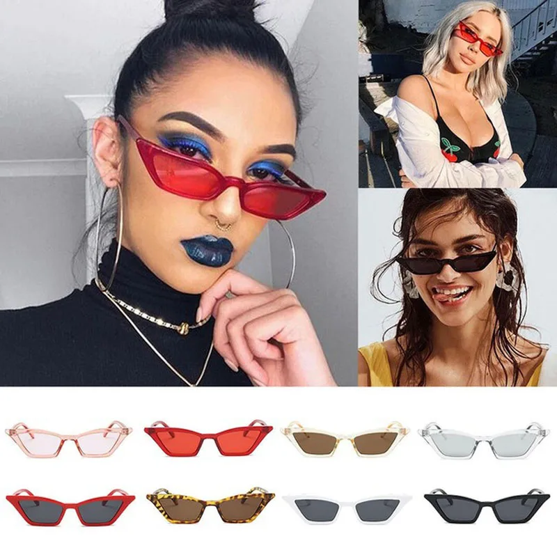 Iboode Винтажные Солнцезащитные очки "кошачий глаз", женские брендовые дизайнерские ретро солнцезащитные очки, маленькие красные солнечные очки, очки с сумкой