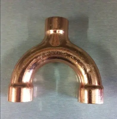 

9.6x0.9x25mm Copper End Feed Equal Y shape 3 Way Pipe Fitting Plumbing for gas water oil