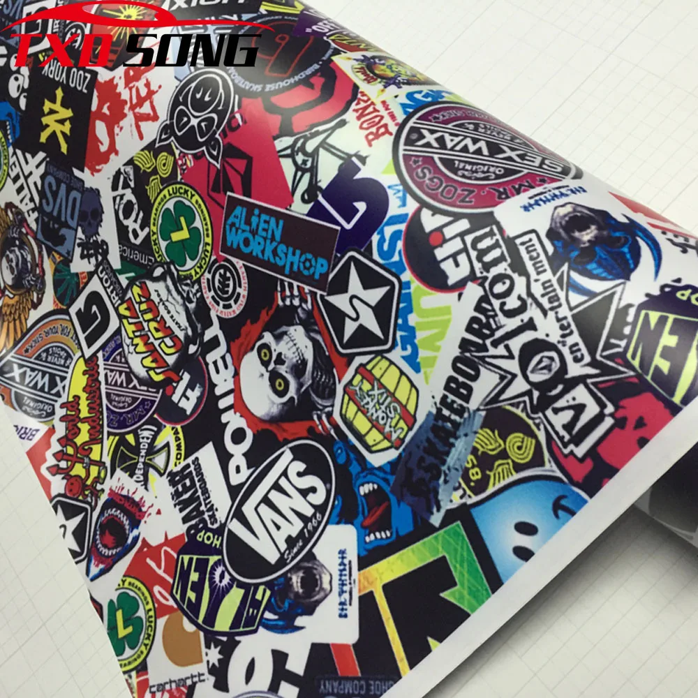 

New Type Graffiti Sticker Car Bomb Wrap Sheet Decal Vinyl DIY Styling Car Skate Skateboard Laptop Luggage Decal Wrapping